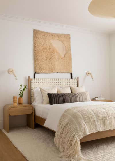  Contemporary Eclectic Beach House Bedroom. Watermill Splendor  by Jessica Gersten Interiors.