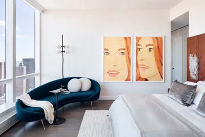  Mid-Century Modern Apartment Bedroom. Mid-Century Italian Inspired Pied-a-Terre  by Jessica Gersten Interiors.