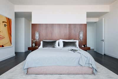  Modern Apartment Bedroom. Mid-Century Italian Inspired Pied-a-Terre  by Jessica Gersten Interiors.