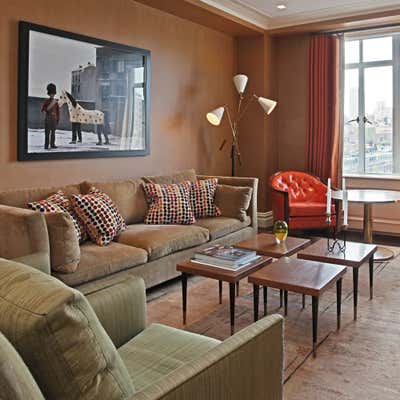  Mid-Century Modern Apartment Living Room. San Remo by Christopher B. Boshears, LLC.