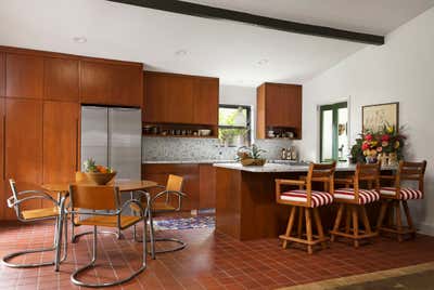  Mid-Century Modern Bohemian Family Home Kitchen. Coffee House by Garza Interiors.