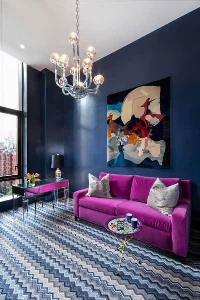  Eclectic Apartment Office and Study. Gramercy New Construction  by New York Interior Design, Inc..