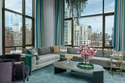  Art Deco Apartment Living Room. Gramercy New Construction  by New York Interior Design, Inc..
