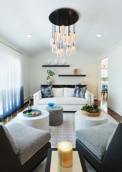  Modern Eclectic Family Home Living Room. East Hills by New York Interior Design, Inc..