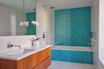  Eclectic Apartment Bathroom. Red Hook Light Beacon Addition by Sarah Jefferys Architecture + Interiors.