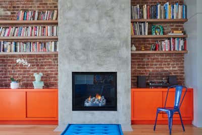  Mid-Century Modern Apartment Living Room. Red Hook Light Beacon Addition by Sarah Jefferys Architecture + Interiors.