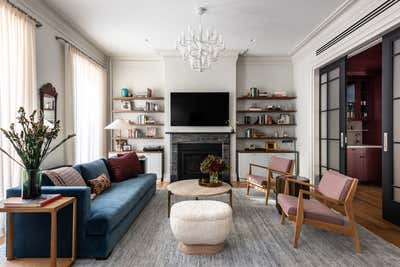  Mid-Century Modern Family Home Living Room. Brooklyn Townhouse by Lewis Birks LLC.