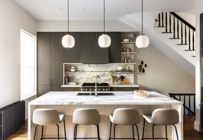  Mid-Century Modern Family Home Kitchen. Brooklyn Townhouse by Lewis Birks LLC.