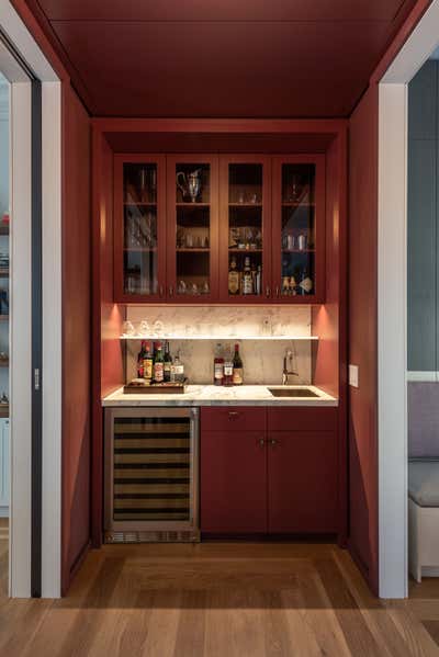  Mid-Century Modern Family Home Bar and Game Room. Brooklyn Townhouse by Lewis Birks LLC.