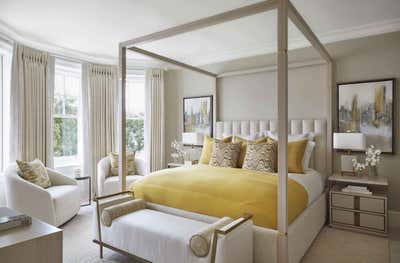  Art Deco Family Home Bedroom. Notting Hill Townhouse by Katharine Pooley London.