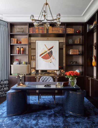  Traditional Family Home Office and Study. Notting Hill Townhouse by Katharine Pooley London.