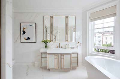  Art Deco Mid-Century Modern Family Home Bathroom. Notting Hill Townhouse by Katharine Pooley London.