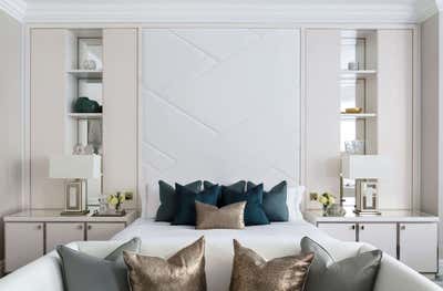  Art Deco Family Home Bedroom. Mayfair Mansion House by Katharine Pooley London.