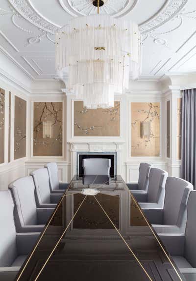  Art Deco Family Home Dining Room. Mayfair Mansion House by Katharine Pooley London.