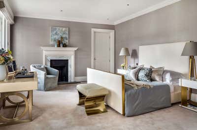  Contemporary Family Home Bedroom. St James Palace Development by Katharine Pooley London.