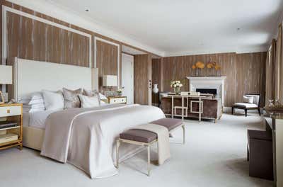  English Country Regency Family Home Bedroom. St James Palace Development by Katharine Pooley London.