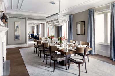  English Country Regency Family Home Dining Room. St James Palace Development by Katharine Pooley London.