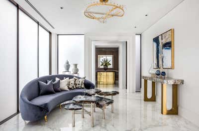  Contemporary Family Home Lobby and Reception. St James Palace Development by Katharine Pooley London.