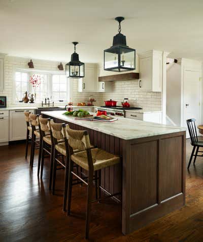  Preppy Traditional Family Home Kitchen. The Sawyers: First Floor by Feng Shui Style.