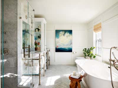  British Colonial Eclectic Family Home Bathroom. The Sawyers: Second Floor by Feng Shui Style.