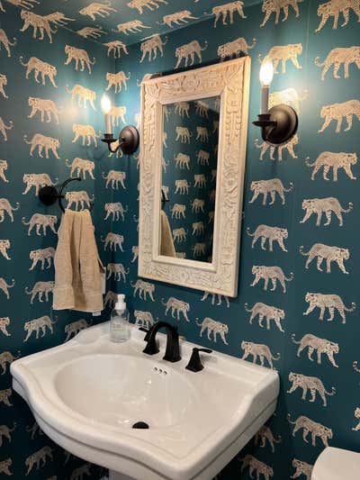  British Colonial Preppy Family Home Bathroom. The Sawyers: English Pub by Feng Shui Style.