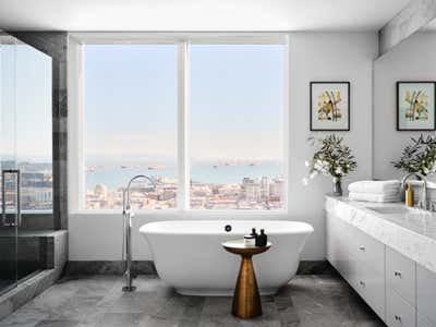  Mid-Century Modern Apartment Bathroom. Four Seasons Residences by Jeff Schlarb Design Studio.