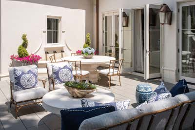  French Traditional Family Home Patio and Deck. Polo Club by Ruggles Mabe Studio.