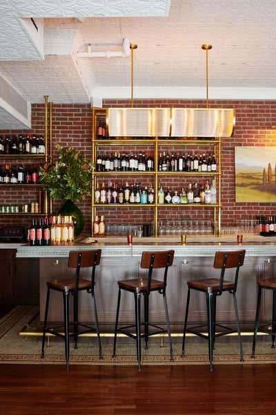  Traditional Restaurant Bar and Game Room. Felice- 224 Columbus Avenue by Sam Tannehill Interiors.