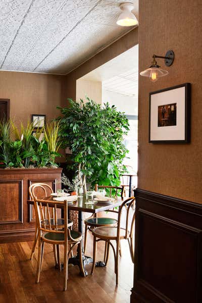  Industrial Traditional Restaurant Dining Room. Felice- 224 Columbus Avenue by Sam Tannehill Interiors.