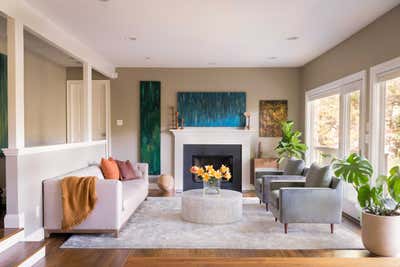  Mid-Century Modern Family Home Living Room. Blacksmith Ridge by MK Workshop.