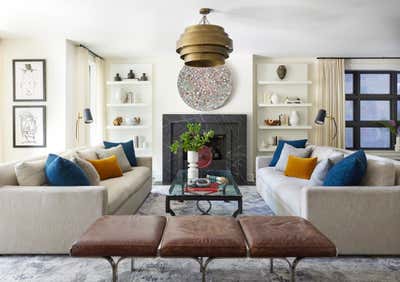 Modern Family Home Living Room. An Art-Filled Entertainer's Haven by Amy Kartheiser Design.