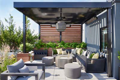  Modern Family Home Patio and Deck. An Art-Filled Entertainer's Haven by Amy Kartheiser Design.