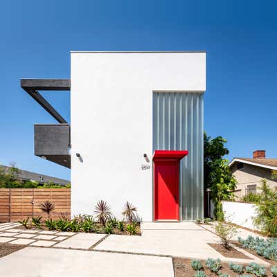 Minimalist Beach House Exterior. Walnut by VerteX Design Studio.