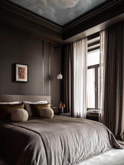  Eclectic Apartment Bedroom. PIED-A-TERRE OF ART LOVERS by ELENA KORNILOVA ARCHITECTURE D'INTERIEUR.