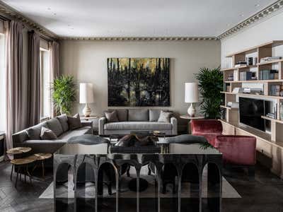  Eclectic Living Room. PIED-A-TERRE OF ART LOVERS by ELENA KORNILOVA ARCHITECTURE D'INTERIEUR.