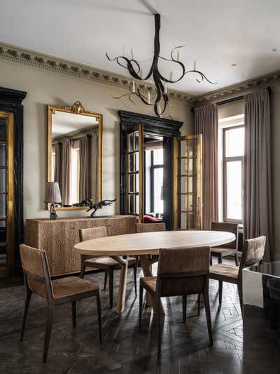 Bohemian Dining Room. PIED-A-TERRE OF ART LOVERS by ELENA KORNILOVA ARCHITECTURE D'INTERIEUR.