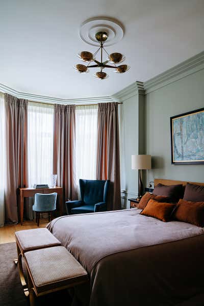  Art Deco Bohemian Bedroom. PARISIAN APARTMENT by ELENA KORNILOVA ARCHITECTURE D'INTERIEUR.