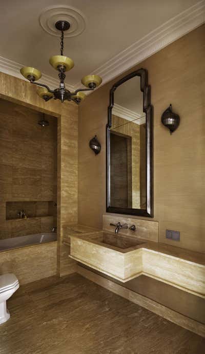  Art Deco Bohemian Bathroom. PARISIAN APARTMENT by ELENA KORNILOVA ARCHITECTURE D'INTERIEUR.