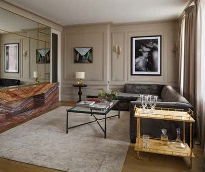  Art Deco Bohemian Living Room. PARISIAN APARTMENT by ELENA KORNILOVA ARCHITECTURE D'INTERIEUR.