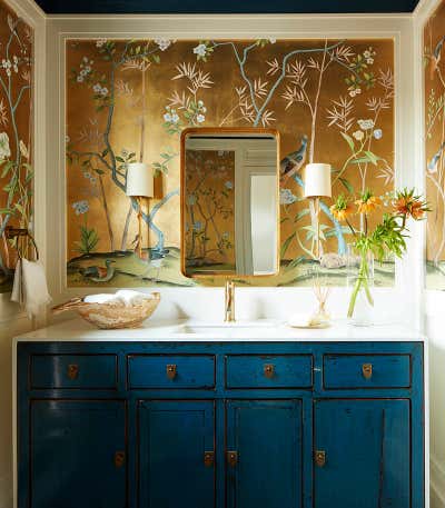  Eclectic Asian Family Home Bathroom. Lakeside New Build by Andrea Schumacher Interiors.