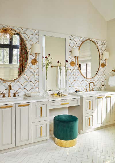  Eclectic Family Home Bathroom. Lakeside New Build by Andrea Schumacher Interiors.