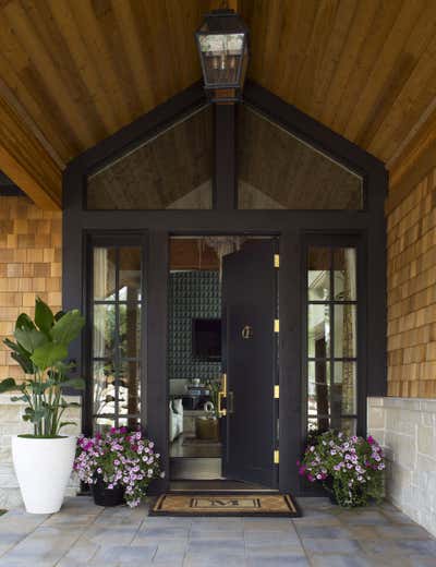  Eclectic Traditional Family Home Exterior. Lakeside New Build by Andrea Schumacher Interiors.