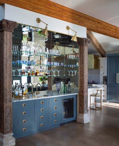  Eclectic Family Home Bar and Game Room. Lakeside New Build by Andrea Schumacher Interiors.
