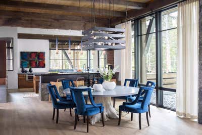  Rustic Transitional Dining Room. Mountain Contemporary by Andrea Schumacher Interiors.