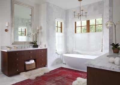 Contemporary Family Home Bathroom. Serene Boldness by Andrea Schumacher Interiors.