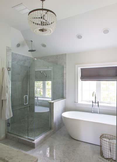 Contemporary Family Home Bathroom. Crisp Classic Interiors by Andrea Schumacher Interiors.