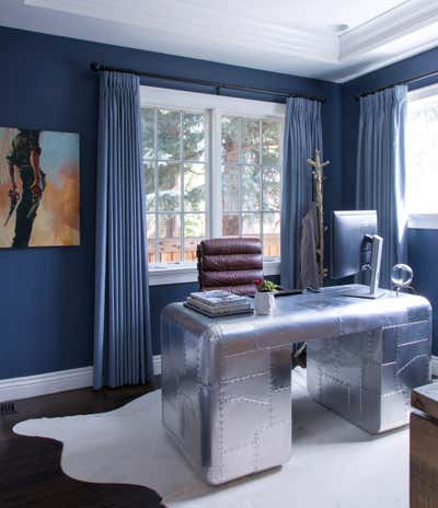  Transitional Family Home Workspace. Crisp Classic Interiors by Andrea Schumacher Interiors.
