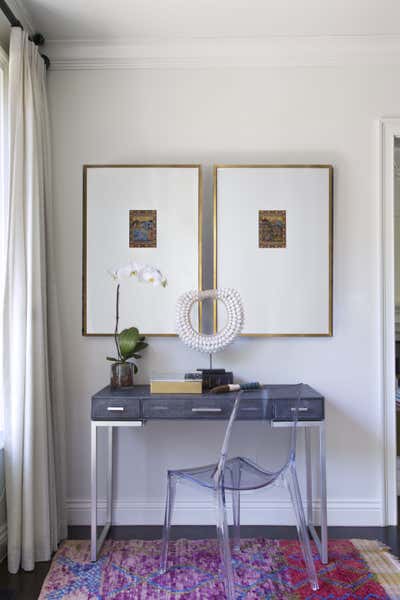  Contemporary Eclectic Family Home Workspace. Crisp Classic Interiors by Andrea Schumacher Interiors.