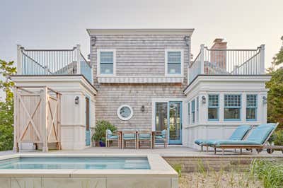  Coastal Traditional Beach House Exterior. East Hampton Dunes by Gramercy Design.