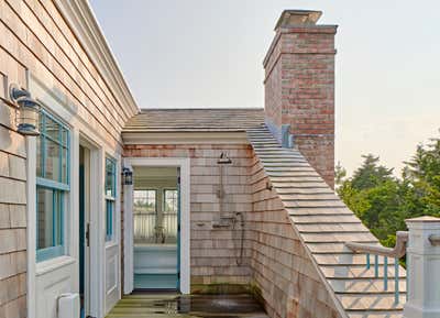  Transitional Beach House Exterior. East Hampton Dunes by Gramercy Design.